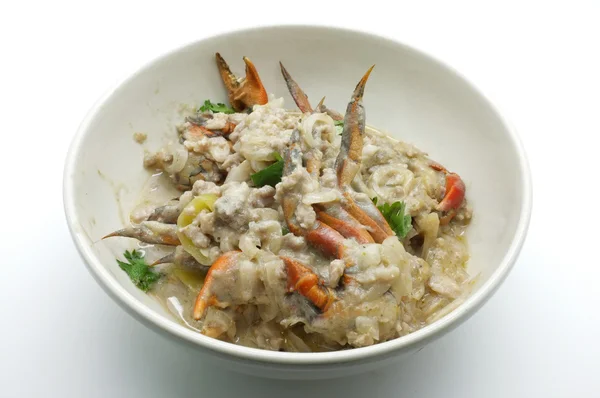 Ragoût de crabe, trempette de caillé de merde, crabe chili mijoté, nourriture thaï — Photo