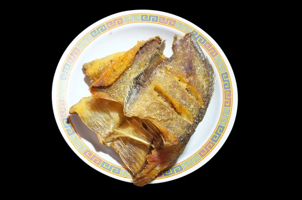 Deep fried Snake Skin Gourami fish, Thai food — Stock Photo, Image