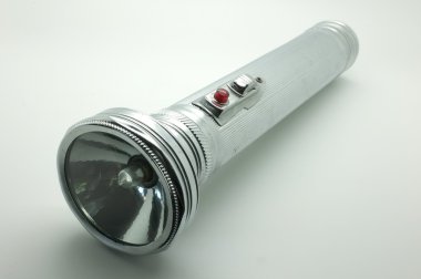 Eski metal el feneri, gümüş meşale