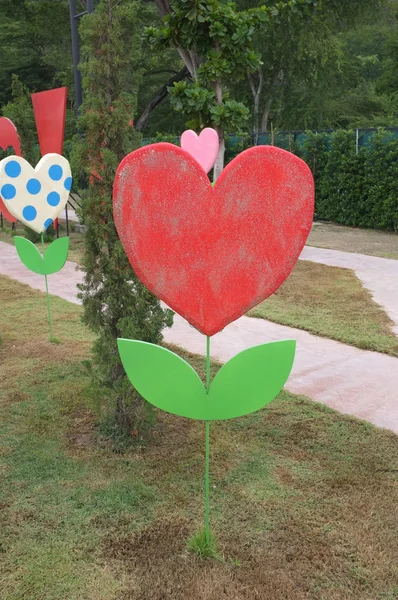 Banner de decoração em forma de árvore do coração — Fotografia de Stock