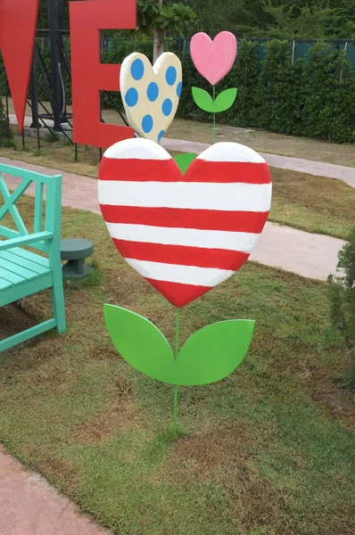 Banner de decoração em forma de árvore do coração — Fotografia de Stock