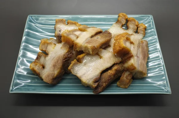 Frittiertes Schweinefleisch, asiatischer Speck — Stockfoto