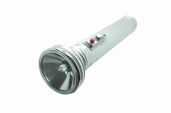 Linterna de metal viejo, antorcha de plata — Foto de Stock