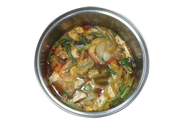 Tom Yam, traditionell thaimat, kryddig soppa — Stockfoto