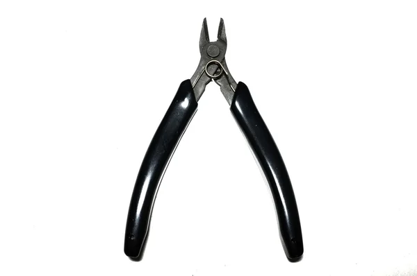 A pair of black pliers isolated on a white background — Stock Photo, Image