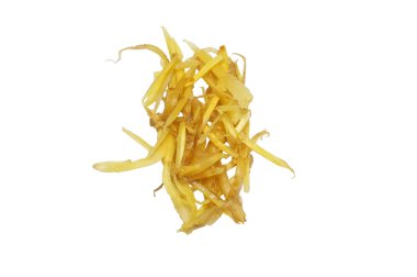 Beyaz arka plan üzerinde izole taze fingerroot