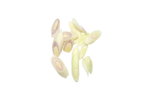 Φρέσκο λεμονόχορτο απομονωμένο σε λευκό φόντο — Φωτογραφία Αρχείου