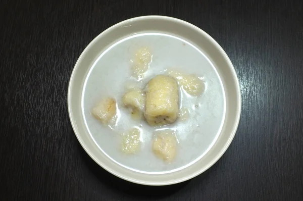 Plátano en leche de coco — Foto de Stock