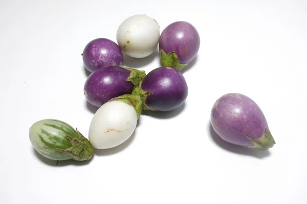 Fresh eggplant vegetable on white background — Stock Photo, Image