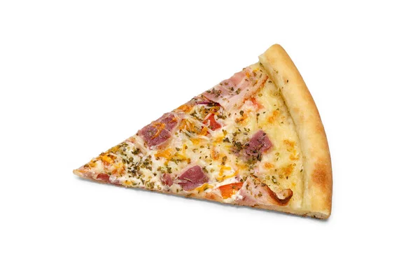 キノコと肉のピザスライス チラシ ポスター ピザのメニューを宣伝するための概念 コピースペース — ストック写真