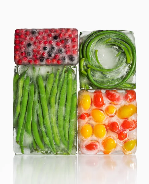 dondurulmuş sebze ve meyveleri buz küpleri