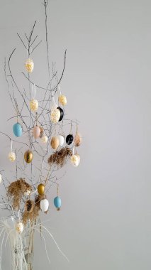 Paskalya süslemeleri yumurta ve boş bir alan şeklinde.