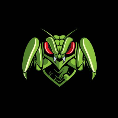 Mantis amblem logosu. vektör