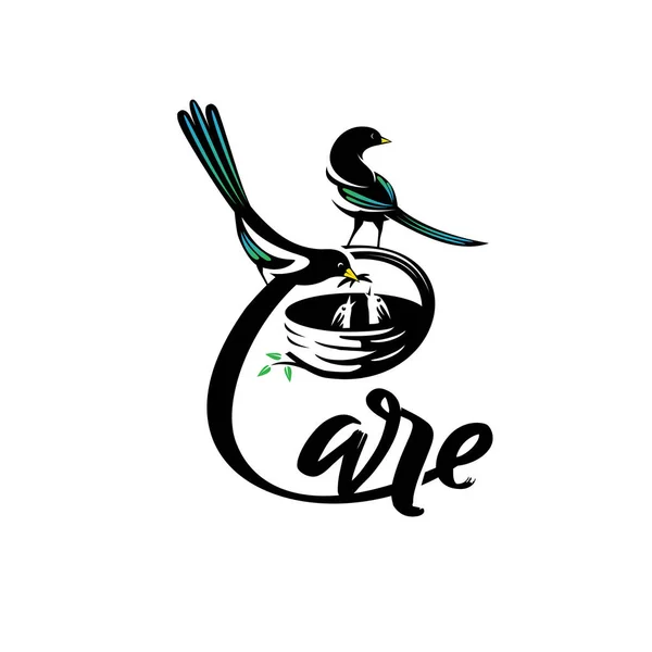 Logotipo Aves Carinhoso Carta Com Base Mascote Vetor —  Vetores de Stock