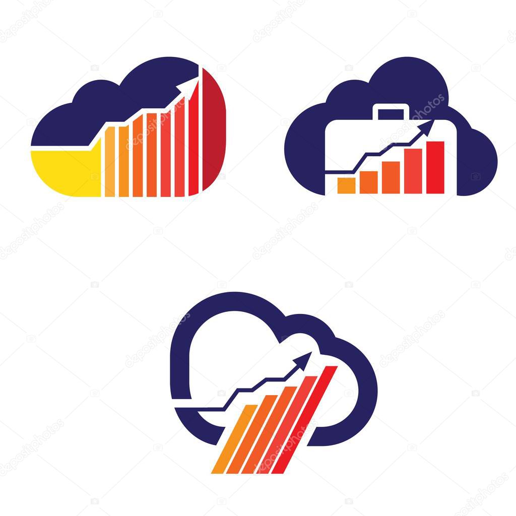 Business Cloud storage icons. cloud computing.