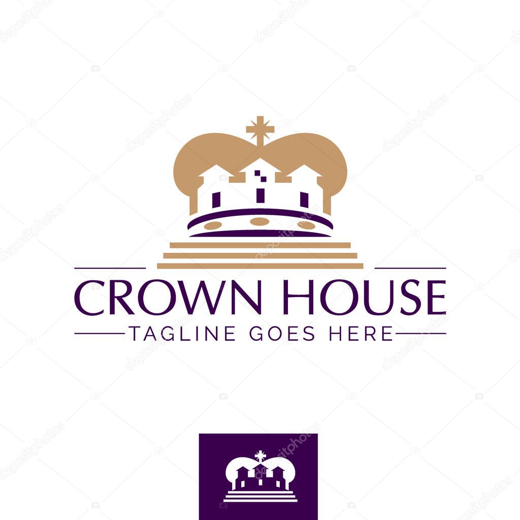 Crown House symbol concept vector symbol