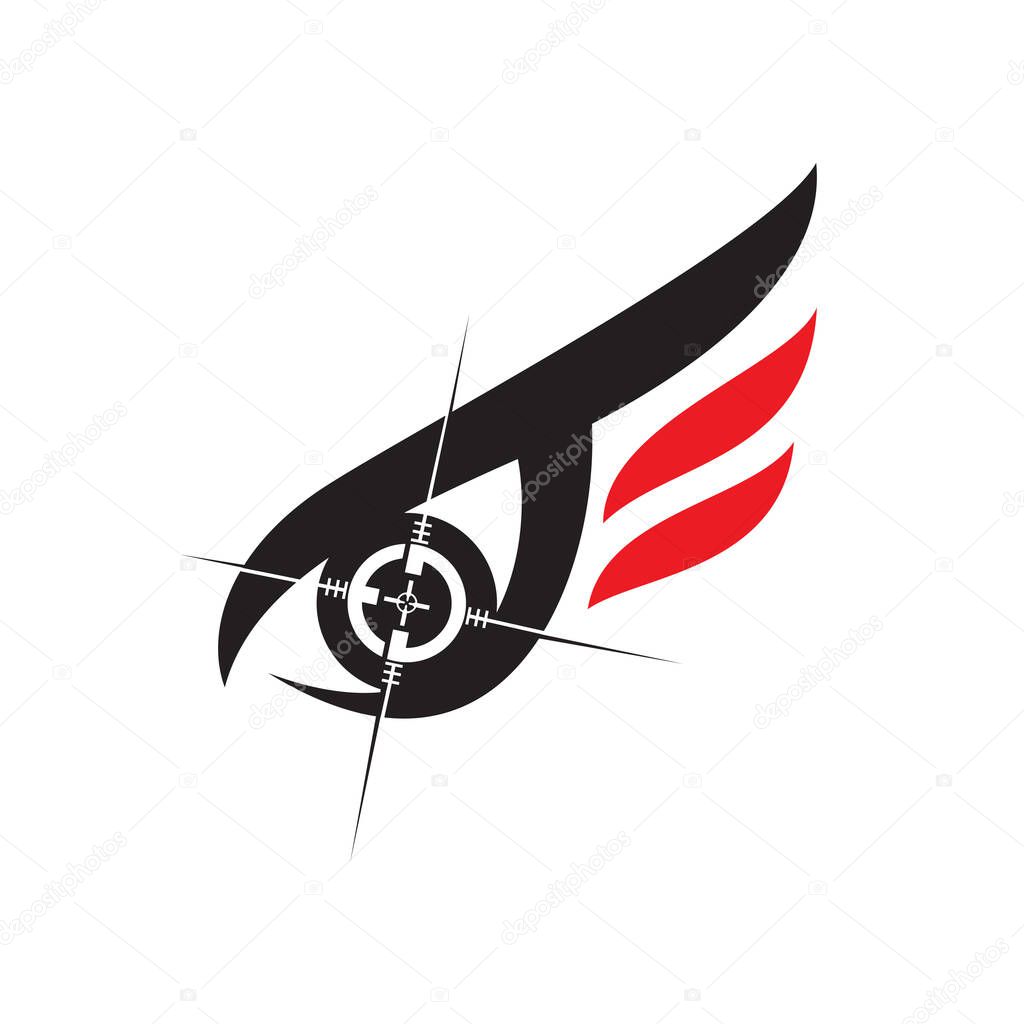 Eagle eye logo. predator eye