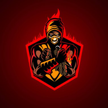Fire Ninja vector illustration symbol insignia vector Fire Ninja vector illustration symbol insignia vector