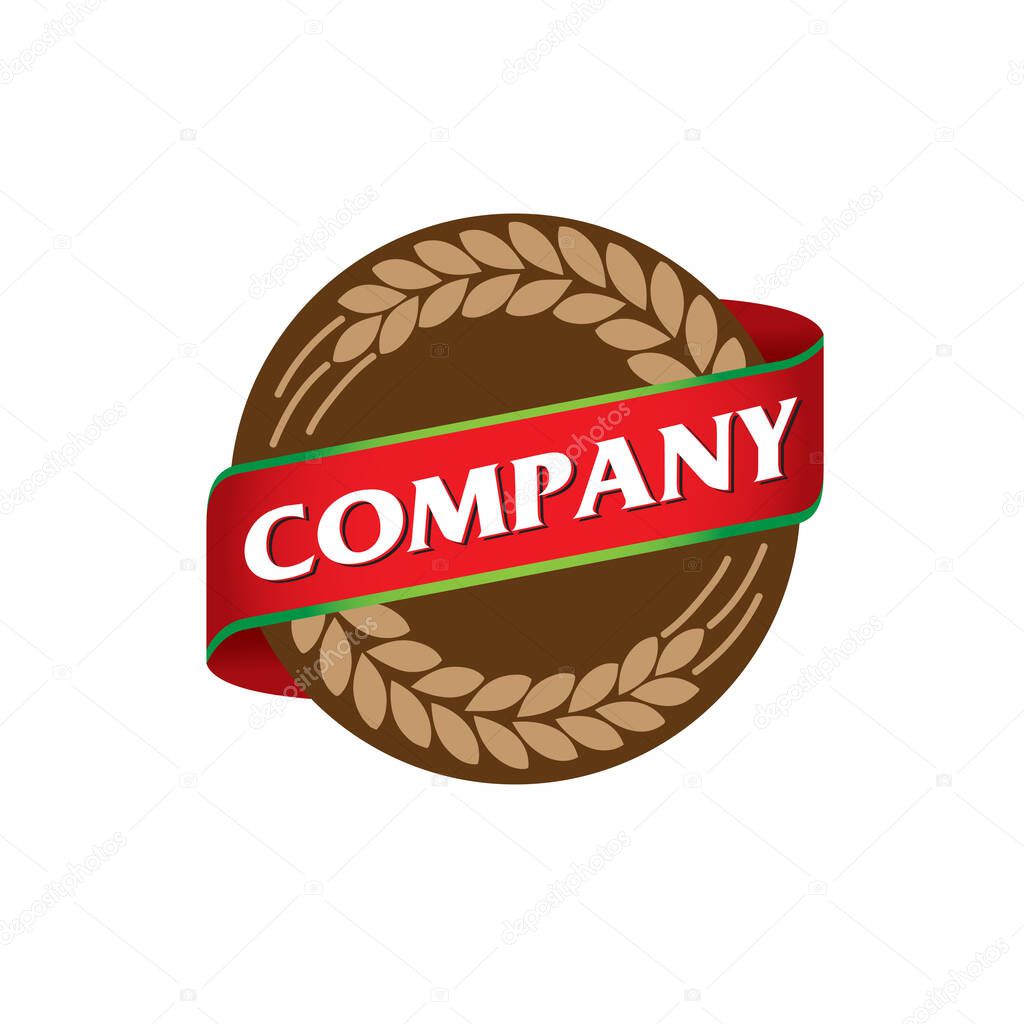 Bakery Emblem logo. vector. a circle logo for bakery business