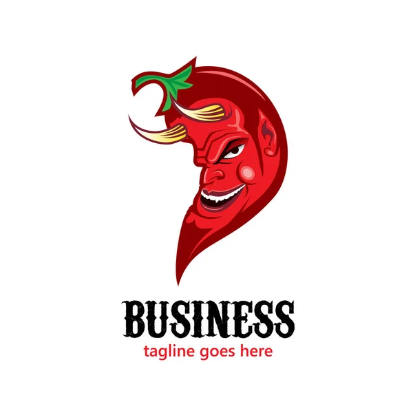 Red Devil Chilli Ilustração Vetor Chili Mexicano —  Vetores de Stock
