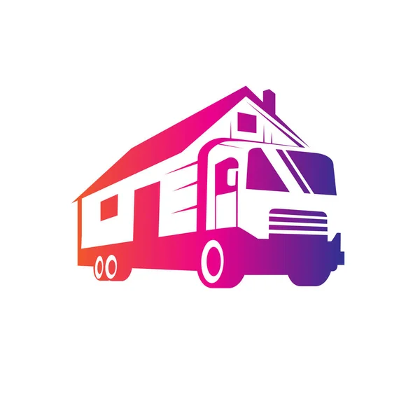 Mover Truck logosu. Taşıma servisi için vektör
