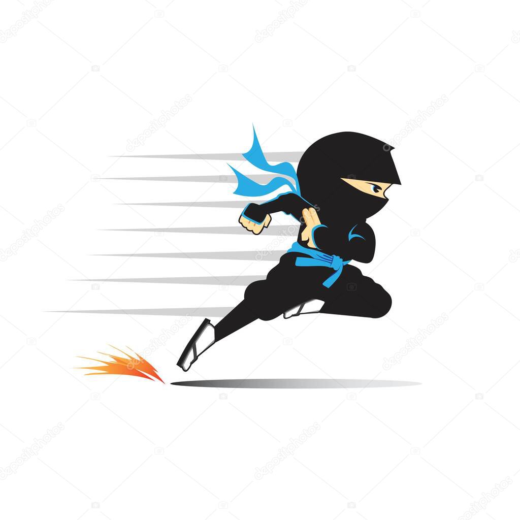 Ninja logo ver 2.for logo, design element or any other purpose.