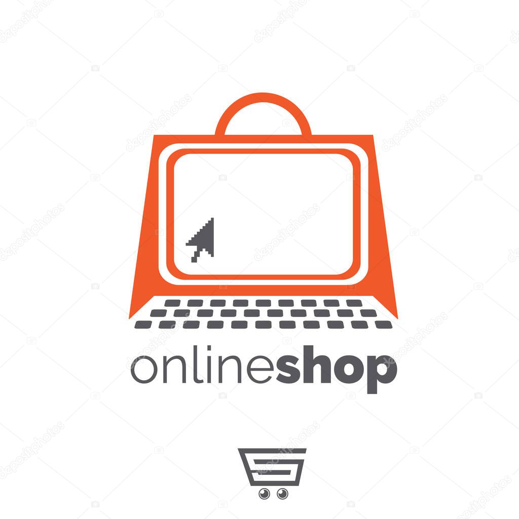 Online shop symbol  concept vector illustration