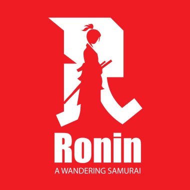 R logosu, harf bazlı R simgesi Gezgin Japon silahşörü