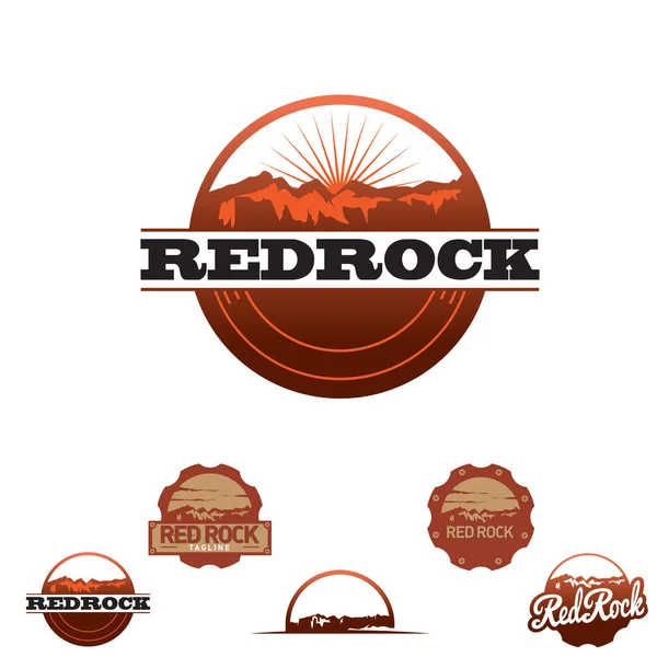 Redrock Insignia Set Vector — Stockový vektor