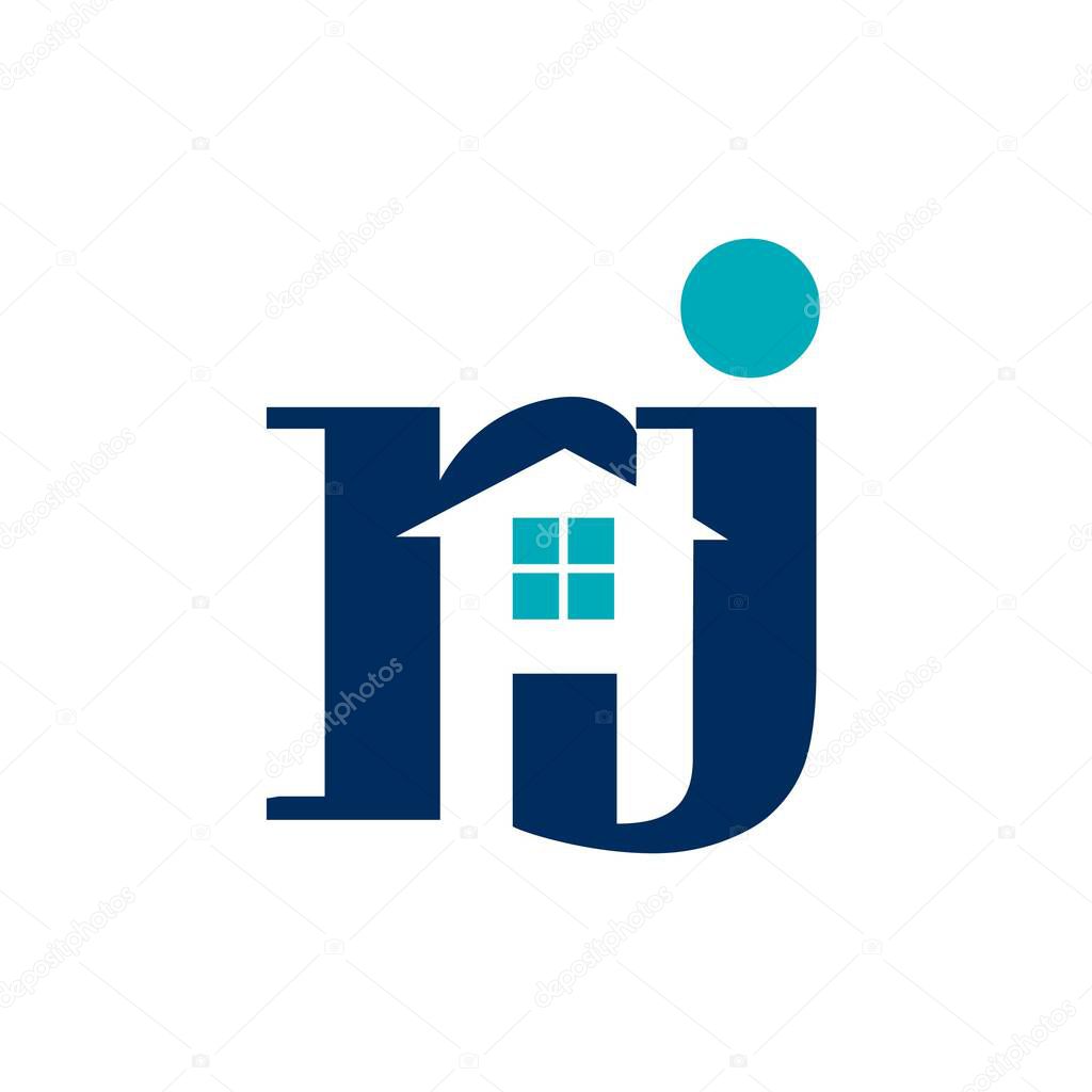 RJ logo, letter based, property icon