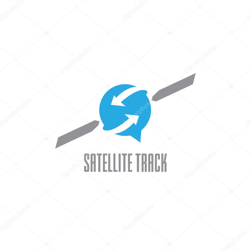 letter S, Satellite logo concept. vector.