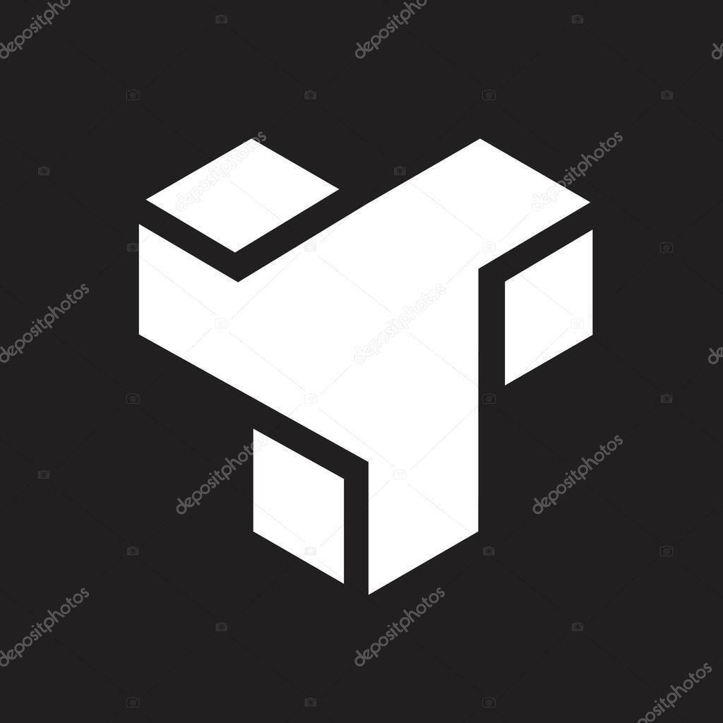 T logo, letter based T icon