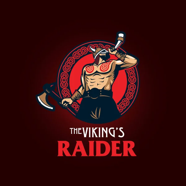 Symbole Style Esport Viking Raider — Image vectorielle