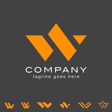 W harfi temelli vektör taç şeklinde ayarlandı