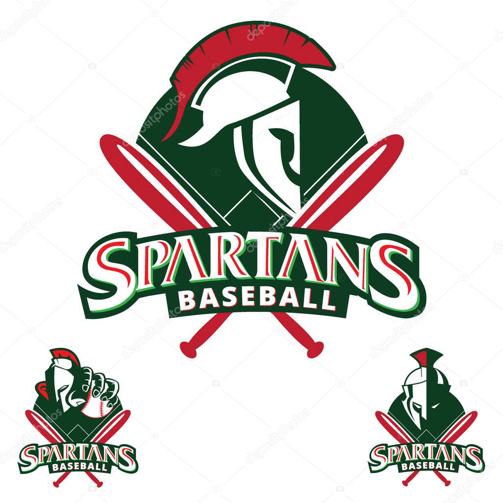 Spartans Baseball insignia vector illustration sport theme symbol