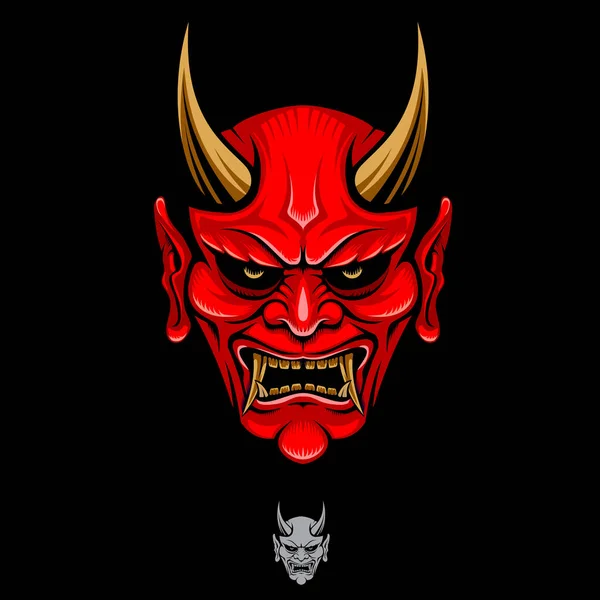 Oni Head Vector Illustration Identity Brand Design Element 목적을 Oni — 스톡 벡터