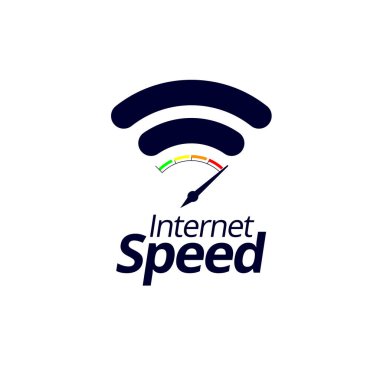 Infographic, simge, tasarım ögesi veya başka bir amaç için kabin ve internet hız artırıcı konsept vektörü biçimi.