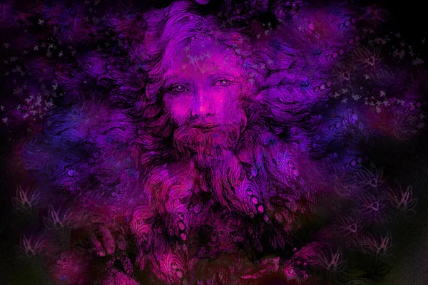 Violeta espírito anão fada roxo, ilustração colorida — Fotografia de Stock