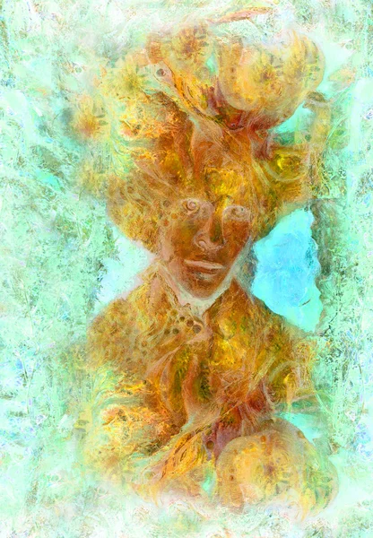 Иллюстрация феи с абстрактным орнаментом — стоковое фото