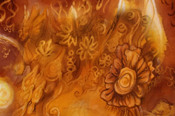 Achtergrond patroon in warme honing en kaneel tinten, illustratie — Stockfoto