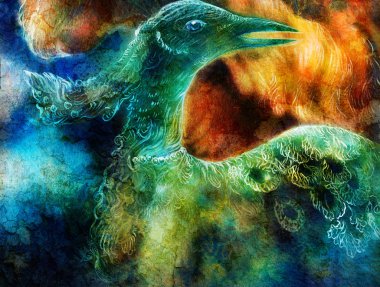 the phoenix bird collage.