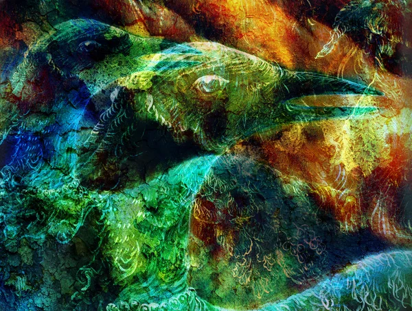 The phoenix bird   collage — Φωτογραφία Αρχείου
