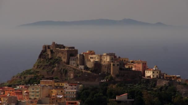 Castelsardo in het avondlicht, — Stockvideo