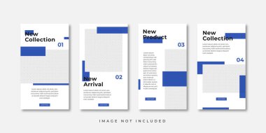 Instagram hikayeleri. Vektör İllüstrasyonu