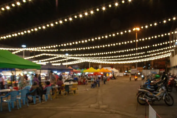 Görüntü bulanık, Kuzey Tayland 'daki gece pazarı, Mae Sai Chiang Rai