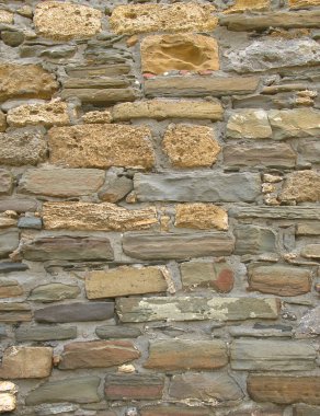 Antik kumtaşı tuğla duvardan