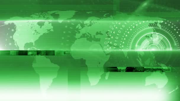 Virtual Breaking News Studio Background Blue World Map Chroma Key Stock Video bobvector 582136434