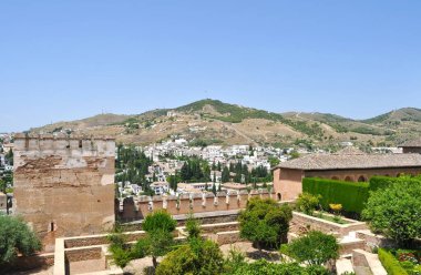 Alhambra Sarayı ve Granada, İspanya 'daki bahçeler
