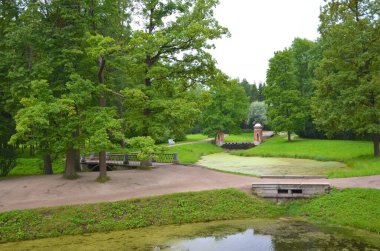 Alexander Park in Summer, Puşkin (Tsarskoye Selo), Saint Petersburg, Rusya