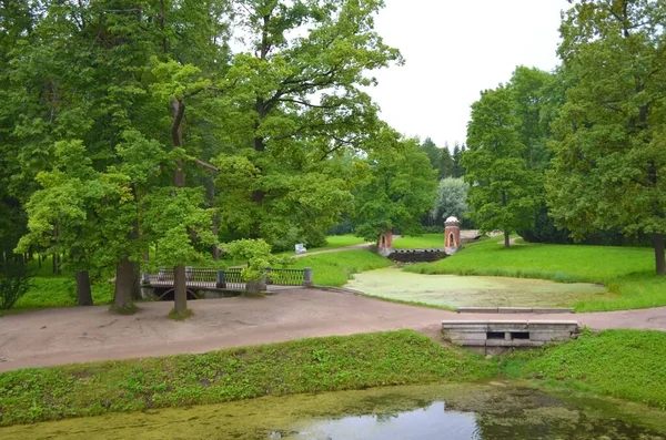 Alexander Park Summer Pushkin Tsarskoye Selo Saint Petersburg Russia — 图库照片